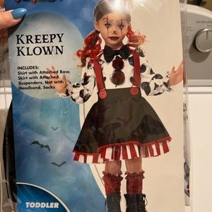 Toddler creepy clown costume